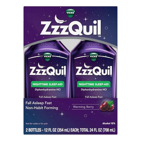 Zzzquil, Nighttime Sleep Aid Liquid Diphenhydramine HCl, 24 Oz