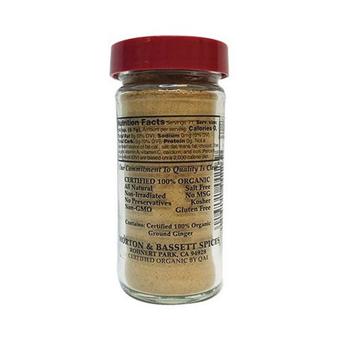 Morton & Bassett, Organic Ground Ginger, 2 Oz(Case Of 3)