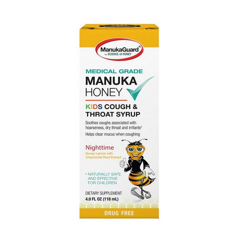 Manuka Guard, Kids Nighttime Cough & Throat Syrup, 4 Oz