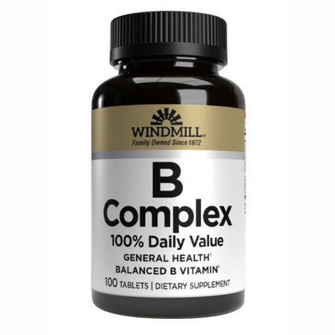 Windmill Health, B Complex 100% Daily Value, 100 Tablets