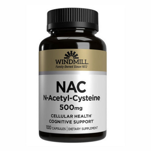 Windmill, NAC (N Acetyl Cysteine), 500 Mg, 100 Capsules