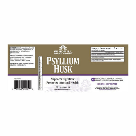 Windmill, Psyllium Husk, 90 Capsules