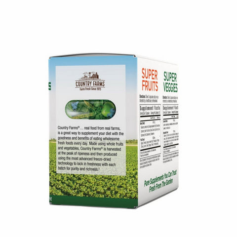 Country Farms, Super Fruits & Veggies, 90 Capsules