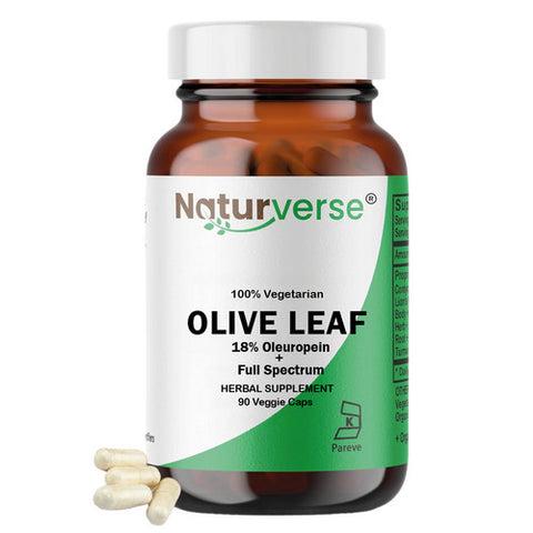 Naturverse, Olive Leaf Powder Capsules Standardized, 90 VegCaps