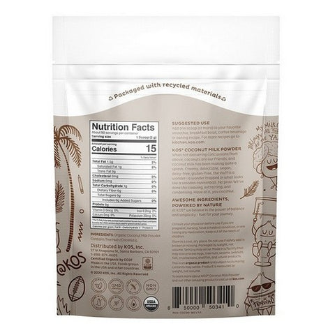 Kos, Organic Coconut Milk Powder, 6.3 Oz