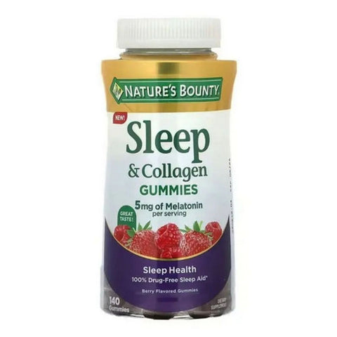 Nature's Bounty, Sleep Melatonin And Collagen Gummies, 5 Mg, 140 Count