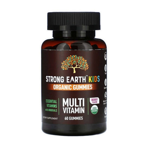 Yum-V's, Strong Earth Organic Vitamin C Vitamin D3 Zinc For Kids, 60 Gummies