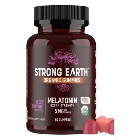 Yum-V's, Strong Earth Organic Gummies Melatonin, 5 Mg, 60 Gummies