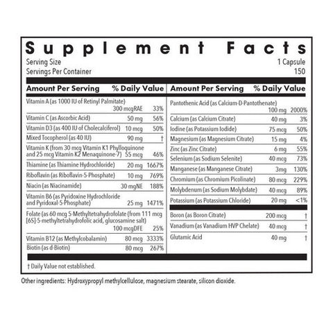 Nutricology/ Allergy Research Group, Multi-Vi-Min Without Copper And Iron, 150 Veg Caps