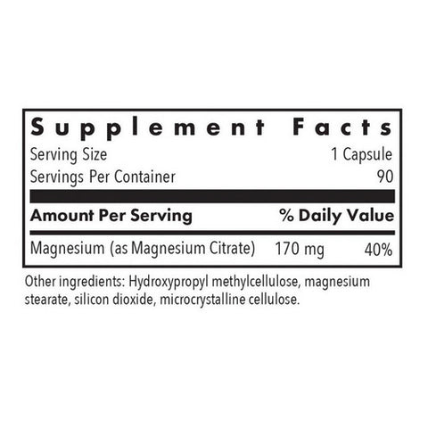 Nutricology/ Allergy Research Group, Magnesium Citrate, 90 Veg Caps