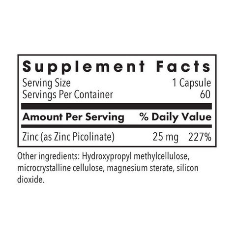 Nutricology/ Allergy Research Group, Zinc Picolinate, 60 Veg Caps