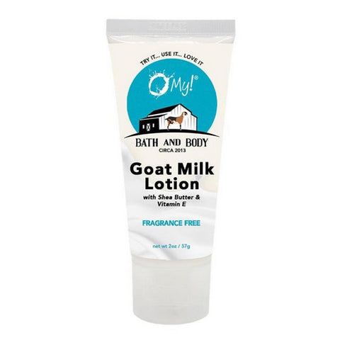 O MY!, Goat Milk Lotion Fragrance Free, 2 Oz