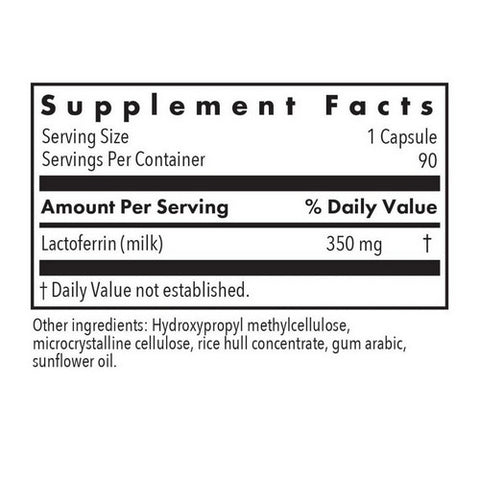 Nutricology/ Allergy Research Group, Laktoferrin Immune Peptide From Colostrum, 350 Mg, 90 Veg Caps