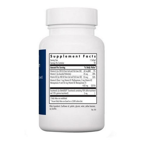 Nutricology/ Allergy Research Group, Full Spectrum Vitamin K With A  D And E, 90 Softgels
