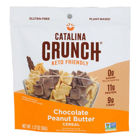 Catalina Crunch, Keto Friendly Chocolate Peanut Butter Cereal, 1.27 Oz(Case Of 12)