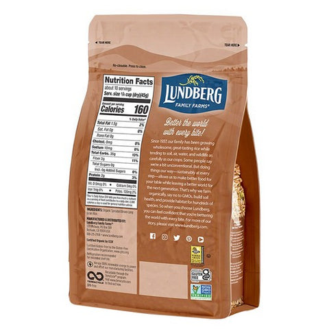 Lundberg, Organic Sprouted Brown Basmati Rice, 16 Oz (Case Of 6)