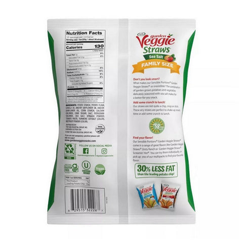 Sensible Portions, Veggie Straws Sea Salt, 12 Oz (Case Of 8)