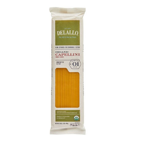 Delallo, Organic Capellini, 1 Lb (Case Of 16)