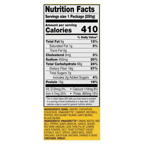 Tasty Bite, Mediterranean Style Protein Bowl, 8.8 Oz (Case Of 6)