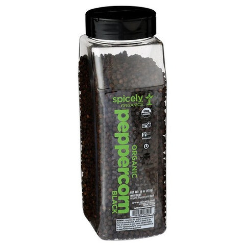 Spicely Organics, Organic Peppercorn Black, 16 Oz (Case Of 2)