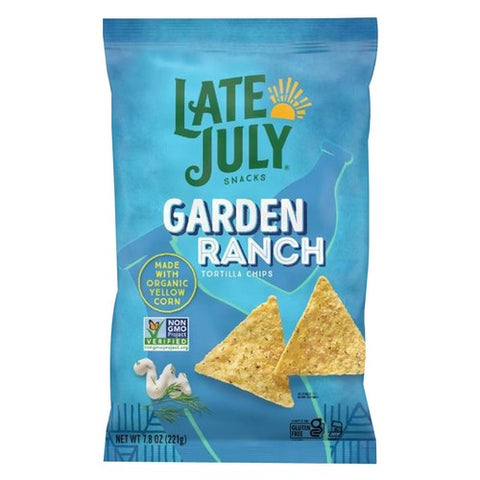 Late July, Garden Ranch Tortilla Chips, 7.8 Oz (Case Of 12)