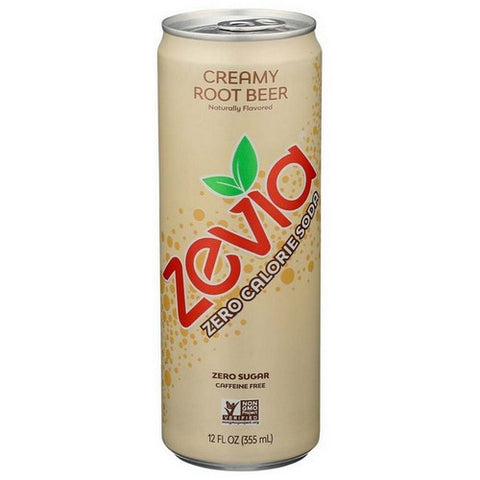 Zevia, Creamy Root Beer Zero Calorie Soda, 12 Oz (Case Of 12)