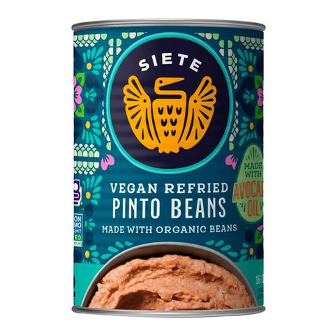 Siete, Organic Beans Vegan Refried Pinto Beans, 16 Oz (Case Of 12)