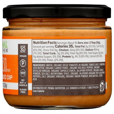 Primal Kitchen, Queso Style Plant Based Dip Mild, 11.5 Oz (Case Of 6)