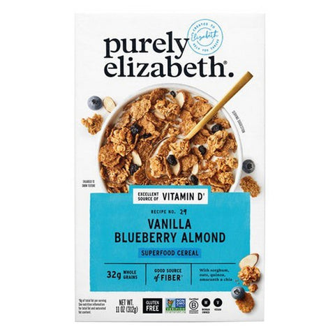 Purely Elizabeth, Superfood Cereal Vanilla Blueberry Almond With Vitamin D, 11 Oz (Case Of 6)