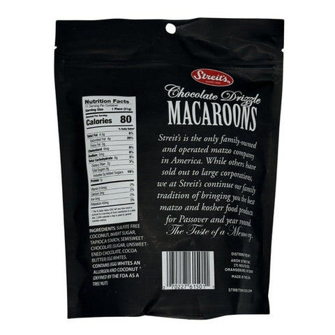 Streits, Macaroons Chocolate Drizzle, 8 Oz (Case Of 12)