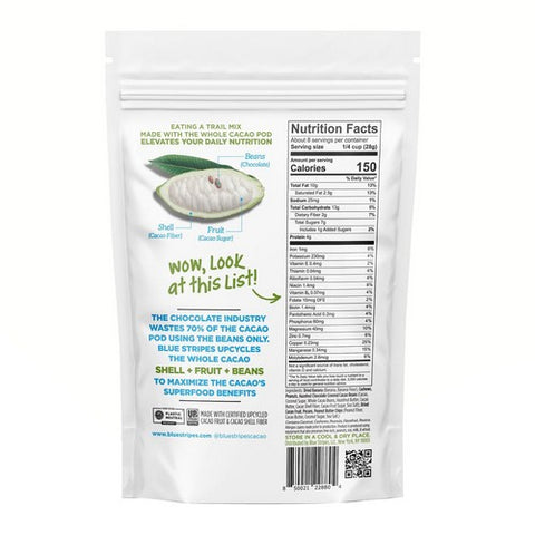 Blue Stripes, Peanut Butter Banana Whole Cacao Trail Mix, 8 Oz (Case Of 6)