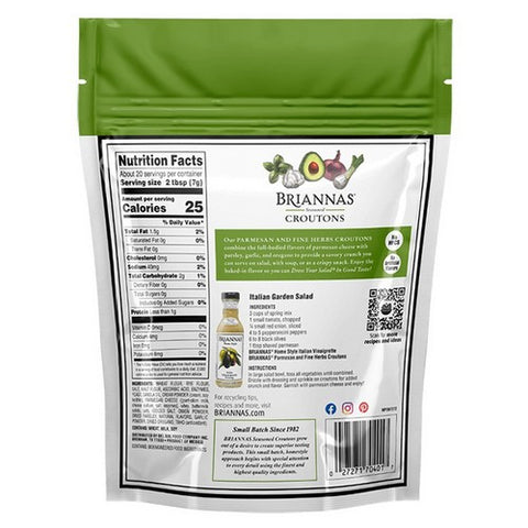 Briannas, Croutons Parmesan And Fine Herb, 5 Oz (Case Of 6)