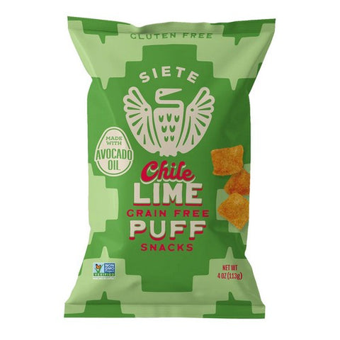 Siete, Chile Lime Puffs, 4 Oz (Case Of 6)