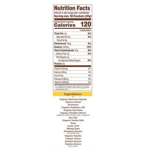 Simple Mills, Pop MMMS Veggie Flour Baked Snack Crackers Cheddar, 4 Oz (Case Of 6)