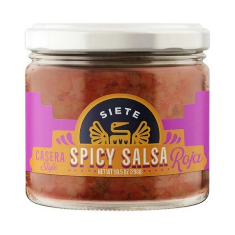 Siete, Casera Spicy Salsa Roja, 10.5 Oz (Case Of 6)
