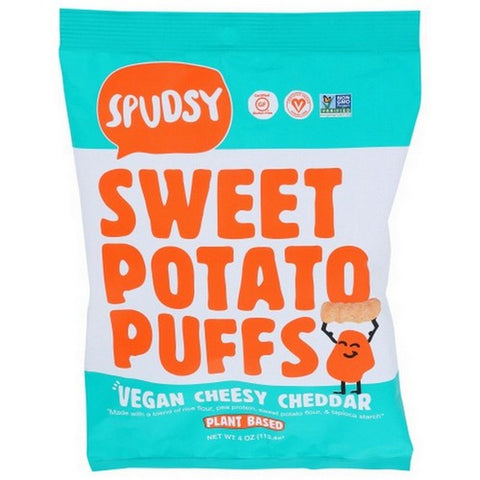 Spudsy, Sweet Potato Puffs Vegan Cheesy Cheddar, 4 Oz(Case Of 12)