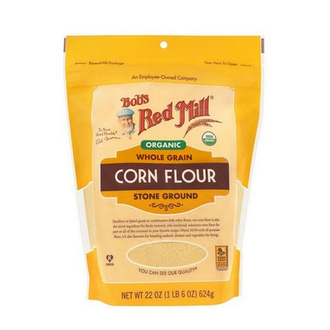 Bobs Red Mill, Organic Whole Grain Corn Flour, 22 Oz(Case Of 4)