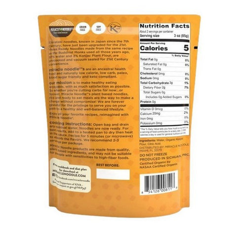 Miracle Noodle, Organic Angel Hair Noodles, 7 Oz(Case Of 6)