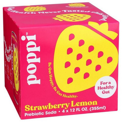 Poppi, Prebiotic Soda Strawberry Lemon, 48 Oz(Case Of 6)