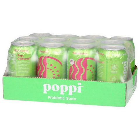 Poppi, Prebiotic Soda Watermelon, 12 Oz(Case Of 12)