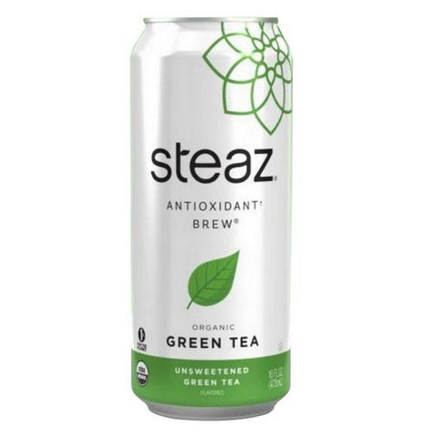 Steaz, Organic Unsweetened Green Tea, 16 Oz(Case Of 12)
