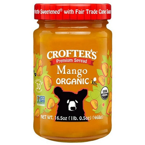 Crofters, Organic Premium Mango Fruit Spread, 16.5 Oz(Case Of 6)