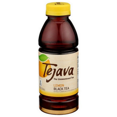 Tejava, Lemon Black Tea Unsweetened, 16.9 Oz(Case Of 12)