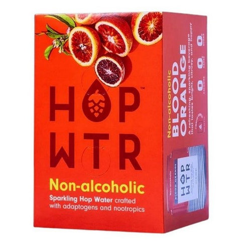 Hop Water, Sparkling Hop Water Blood Orange, 72 Oz(Case Of 4)