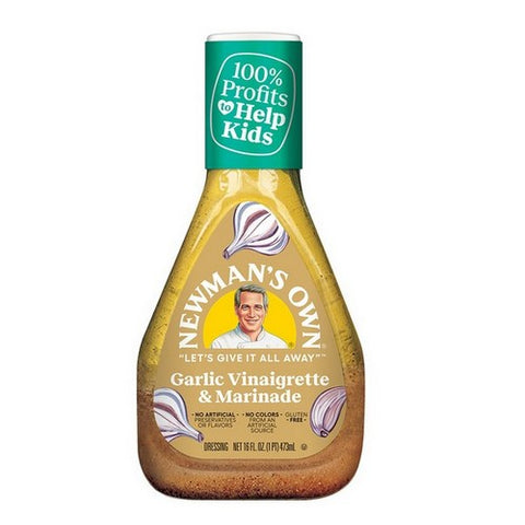 Newman's Own, Garlic Vinaigrette And Marinade Dressing, 16 Oz(Case Of 6)