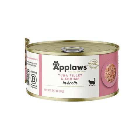Applaws, Natural Wet Cat Food Tuna Fillet With Shrimp, 2.47 Oz(Case Of 12)