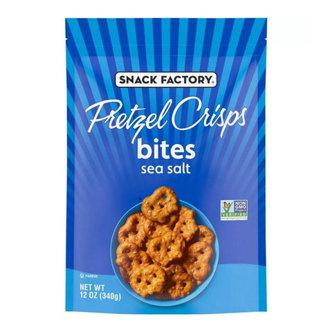 Snack Factory, Pretzel Crisps Sea Salt, 12 Oz(Case Of 12)
