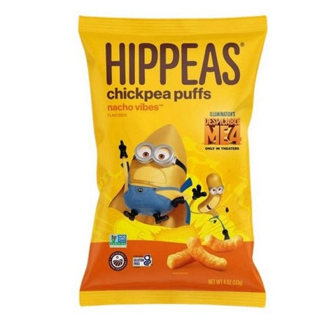 Hippeas, Chickenpea Nacho Puff, 4 Oz(Case Of 12)