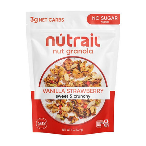 Nutrail, Keto Vanilla Strawberry Nut Granola, 8 Oz(Case Of 6)