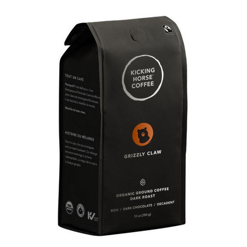 Kicking Horse, Organic Grizzly Claw Ground Coffee, 10 Oz(Case Of 6)